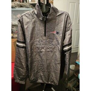 New Old Stock NFL New England Patriots Super Bowl LI Champions gray polyester...